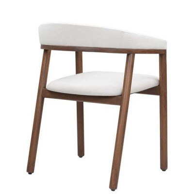 Dining chair white wooden chair modern armchair single-seater chairs