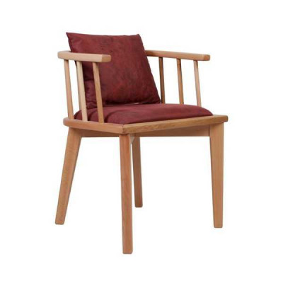 Brown Dining Room Chair Design Wooden Chair Single Seater Upholstery 1-Seater