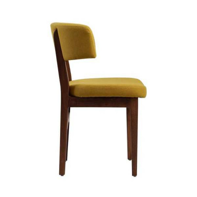 Yellow-Brown Dining Chair Designer Armchair Living Room 1-Seater New