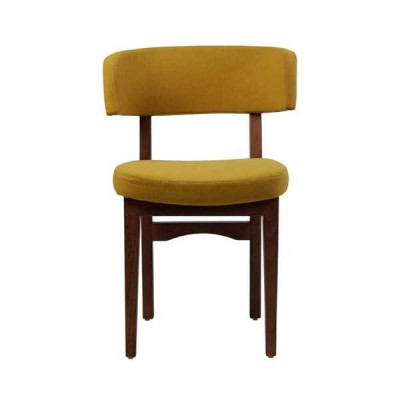 Yellow-Brown Dining Chair Designer Armchair Living Room 1-Seater New