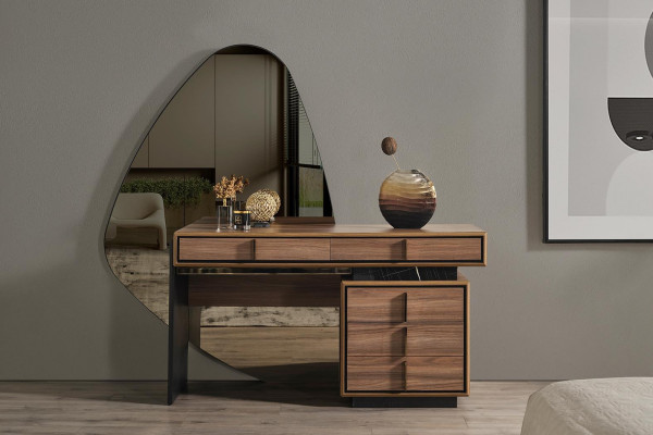 Bedroom bed with 2 nightstands design complete set beds brown 5-piece