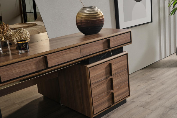 Bedroom bed with 2 nightstands design complete set beds brown 5-piece