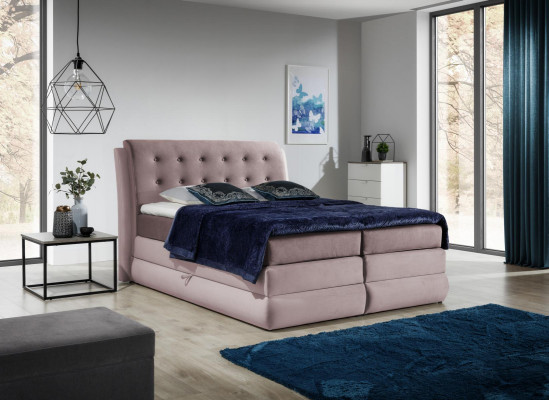 Box spring bed design double hotel modern bed bedroom Chesterfield furniture