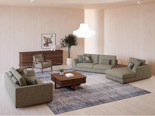 Complete sofa set 3pcs two-seater sofa relax corner sofa L-shape modern armchair