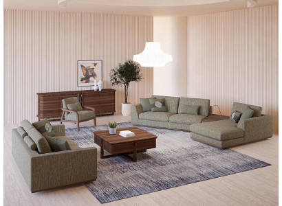 Complete sofa set 3pcs two-seater sofa relax corner sofa L-shape modern armchair