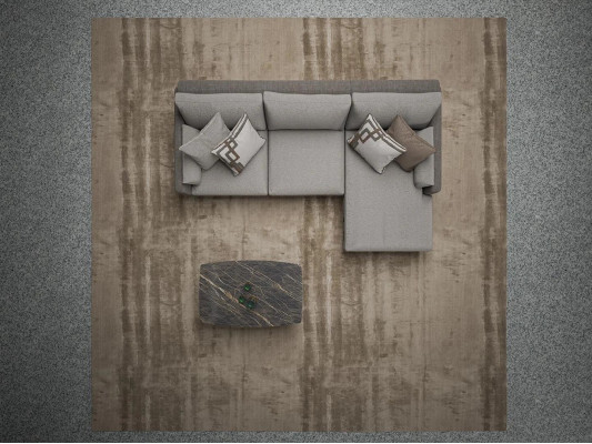 Living room designer corner sofa L-shape armchair luxury coffee table furnishing