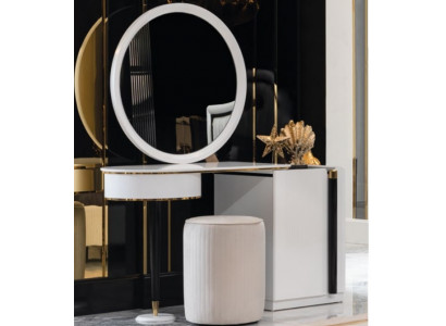 Tables, dressing table, makeup table, vanity, vanity table, stool, new, 2-piece set.