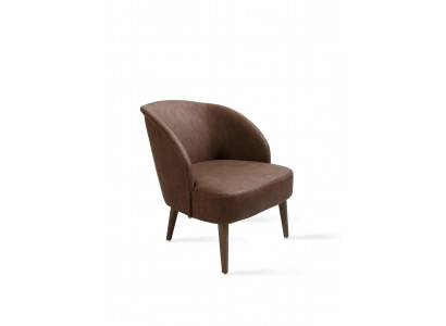 Modern brown armchair upholstered furniture living room design furnishing new