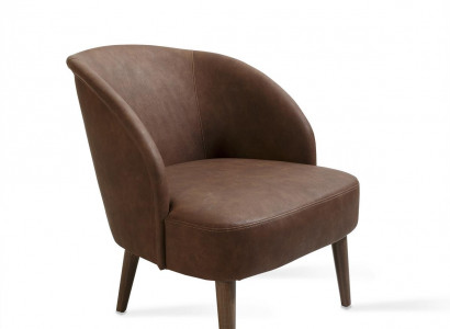 Modern brown armchair upholstered furniture living room design furnishing new