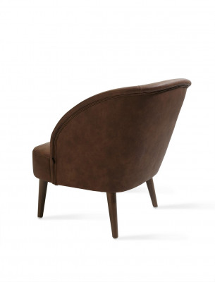 Modern brown armchair upholstered furniture living room design furnishing new