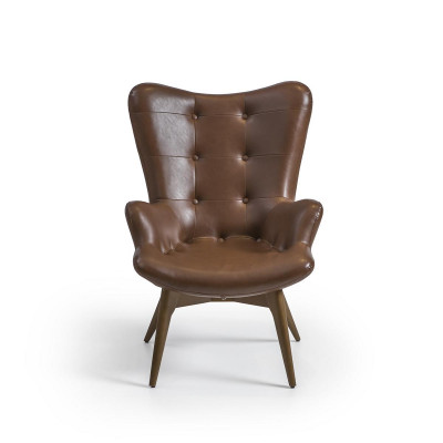 Brown armchair luxury upholstered furniture living room new furnishing design modern