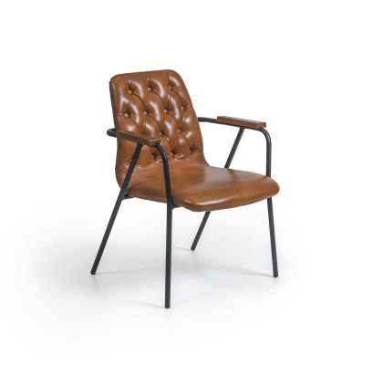 Designer chair with armrests brown dining chair luxury furniture new design