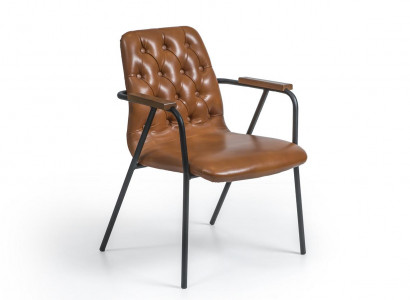 Designer chair with armrests brown dining chair luxury furniture new design