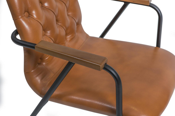 Designer chair with armrests brown dining chair luxury furniture new design