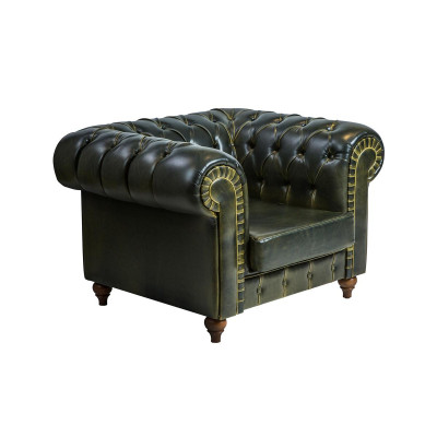 Chesterfield Armchair Green Modern Design Seat New Furniture Living Room