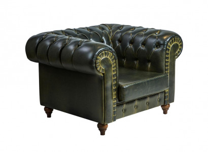 Chesterfield Armchair Green Modern Design Seat New Furniture Living Room