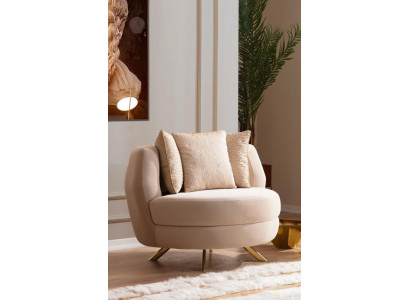 Armchair luxury upholstery furniture living room single-seater armchair fabric lounge restaurant