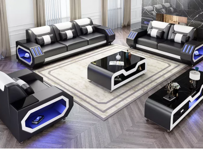Modern leather sofa set couch upholstered sofa sets leather sofa sideboard new