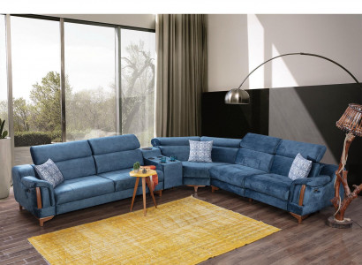 Living room corner sofa L-shape sofa couch modern design furniture textile