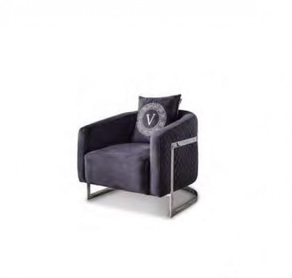 Black armchair upholstered furniture lounge chair living room furniture
