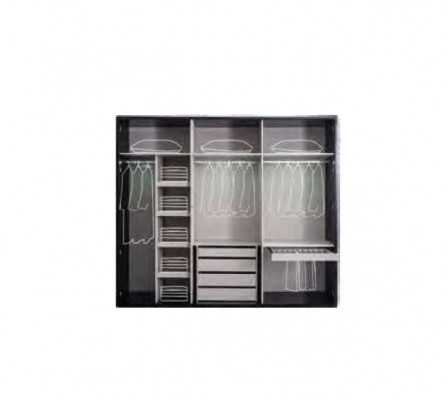 Zoom in with the mouse pointer. Do you have such an item? Sell free of charge. Black luxury wardrobe with glass doors, four-door bedroom furniture wardrobe.