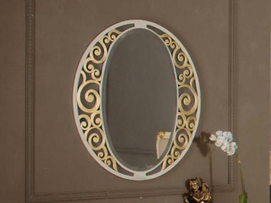 Classic oval wall mirror gold Italian furniture classic mirror new