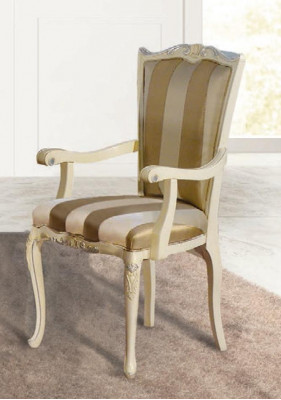 Chair Classic Design 1-Seater Armchair Wooden Chairs Italian Furniture New