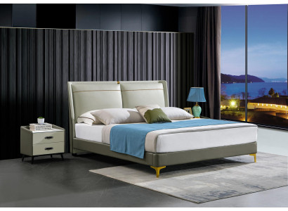 3-piece bedroom set: bed, 2 nightstand consoles, double hotel beds