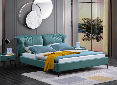 Bedroom bed bedside tables 3-piece set design luxury beds wood