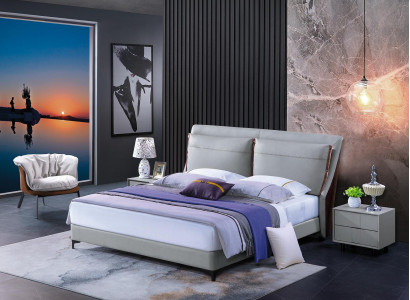 Luxury bedroom bed nightstand 3-piece set design beds side tables new