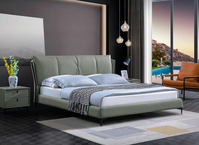 Bed Leather 2x Nightstand 3-Piece Bedroom Set Furniture Modern Luxury Beds New