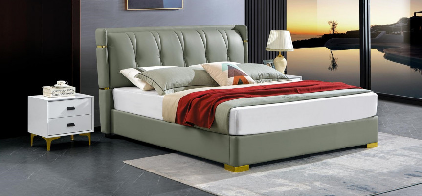 Design bed, 2x nightstand, 3-piece bedroom set, luxury complete ensemble, new