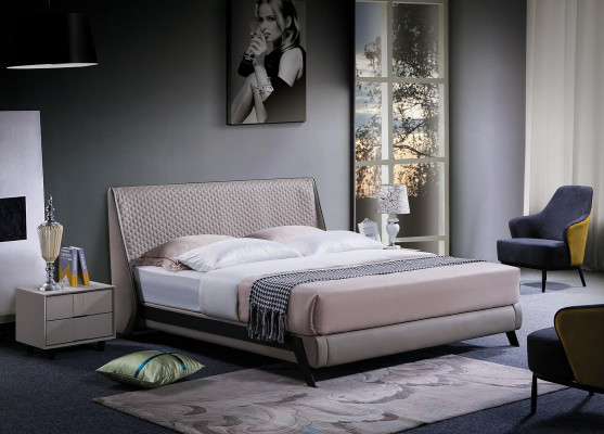 Complete bedroom set bed 2x nightstands 3 piece sets designer luxury
