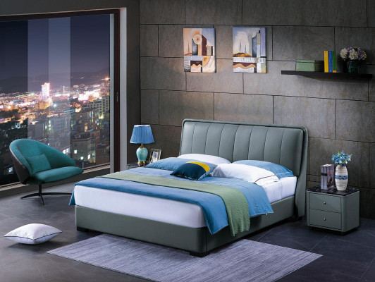 Luxury bedroom furniture bed 2x bedside table set beds hotel furniture 3-piece set. New.