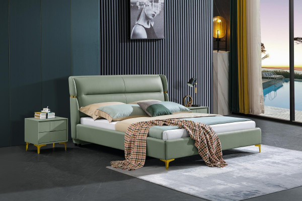 Luxury Bed Bedroom Furniture 2x Nightstand Set Beds Hotel Furniture 3-piece.