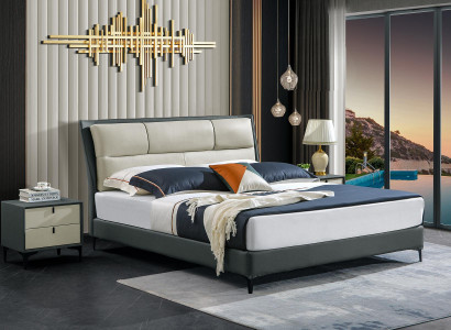 Bedroom Bed Nightstands 3-piece Set Luxury Design Beds Wood Double Bed