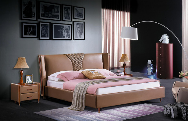 Bed Upholstered Affordable Furniture Bedroom Double Bed Luxury Beds