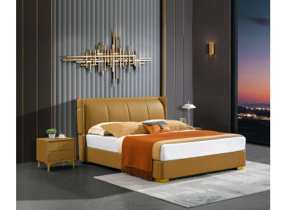 Double bed orange furniture beds bedroom double bed beige hotel