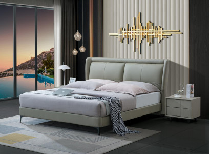 Luxury bed upholstery design double beds matrimonial hotel bedroom textile