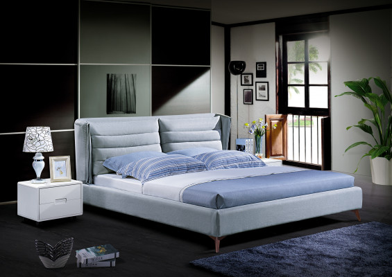 Wood design bed. Double luxury marriage modern hotel frame bedroom