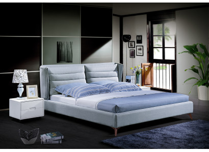 Wood design bed. Double luxury marriage modern hotel frame bedroom