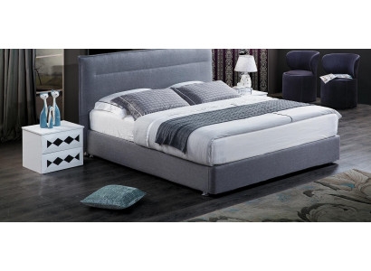 Luxury box spring bed fabric hotel blue beds bedroom furniture design double.