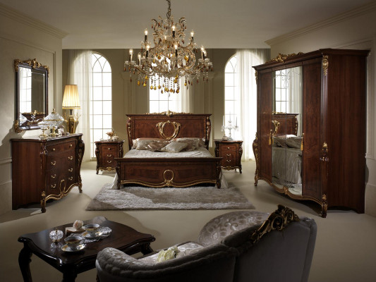 arredoclassic™ Bedroom Set Sinfonia Baroque Rococo Bed Nightstand