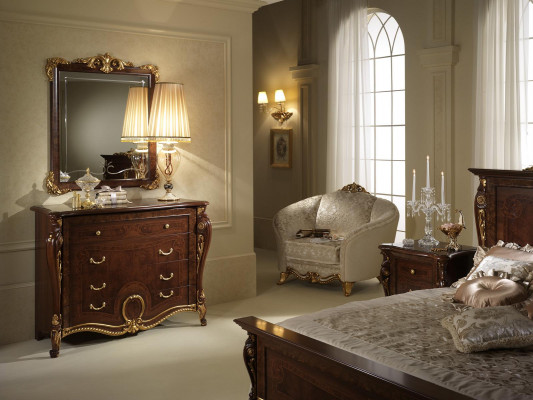 arredoclassic™ Bedroom Set Sinfonia Baroque Rococo Bed Nightstand