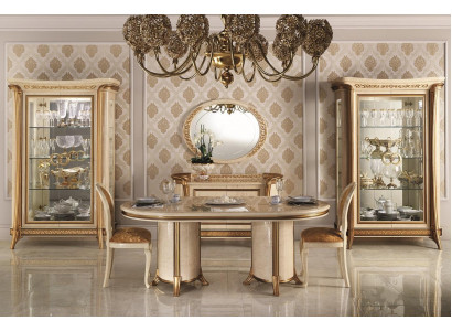 Dining table, table, furniture, sideboard, display cabinet, 5-piece set, group design, dining room suite