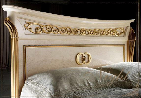 Arredoclassic™ Bedroom Set Melodia Baroque Rococo Bed Nightstand 6-piece.