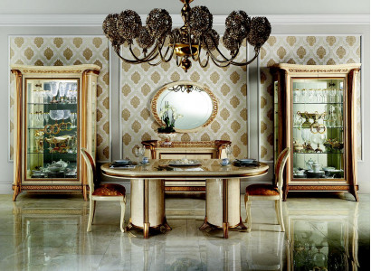 arredoclassic™ Sinfonia Dining Room Complete Display Cabinet Chairs Table Baroque