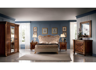 arredoclassic™ Bedroom Set Modigliani Baroque Rococo Bed Nightstand 4-piece.