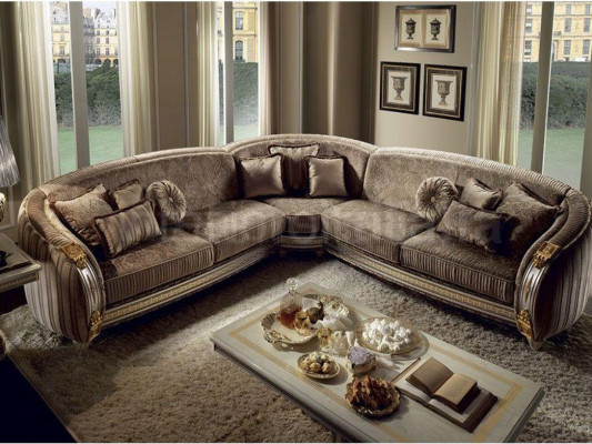 Sofa L-shape leather sofa couch living landscape set design corner sofa arredoclassic