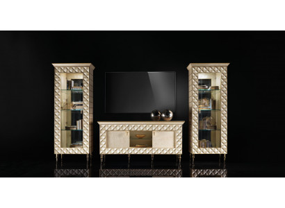 Wall unit display cabinet TV sideboard cupboard wall baroque rococo design